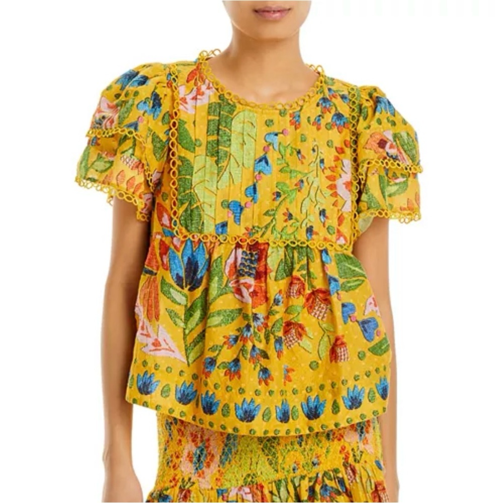 FARM Rio Summer Garden Floral Blouse